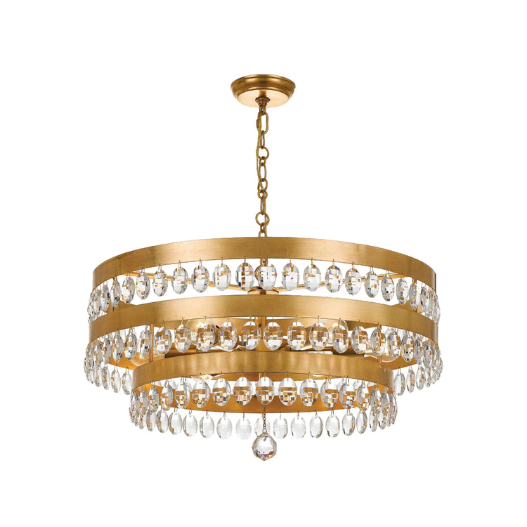 Silas Collection - 3 Tier Antique Gold Chandelier