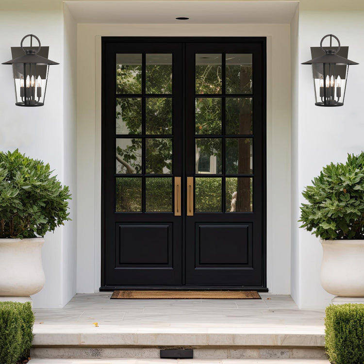 Glace Collection - Matte Black Outdoor Wall Sconce