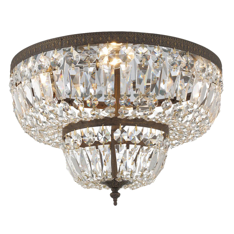 Devon Collection - 2 Tier English Bronze Flush Mount