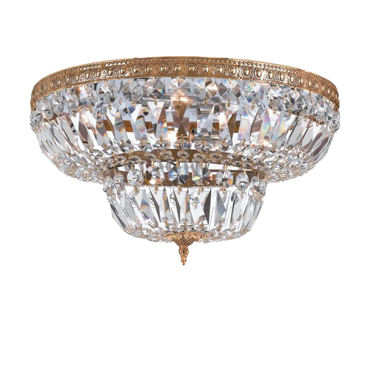 Devon Collection - 2 Tier Old Brass Flush Mount