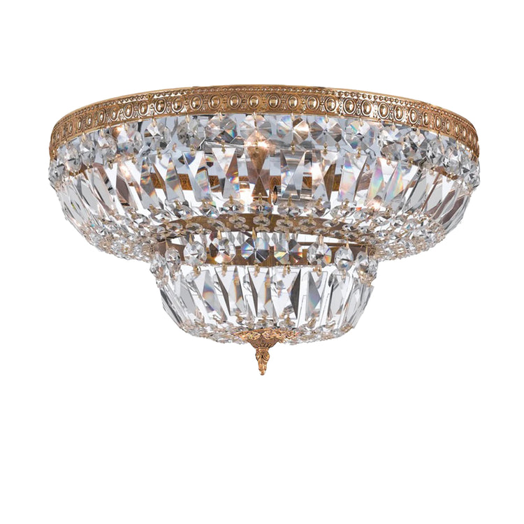 Devon Collection - 2 Tier Old Brass Flush Mount