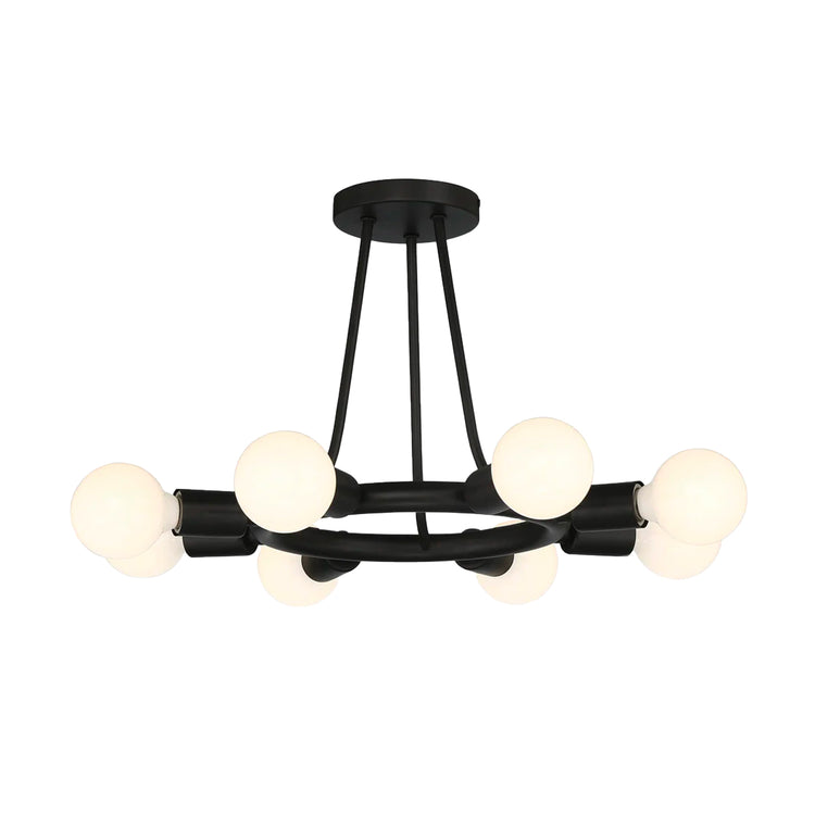 Filmore Collection - Matte Black Semi Flush Mount
