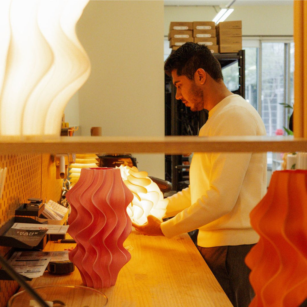 Iris Pleated Table Lamp Mandarin — Namami