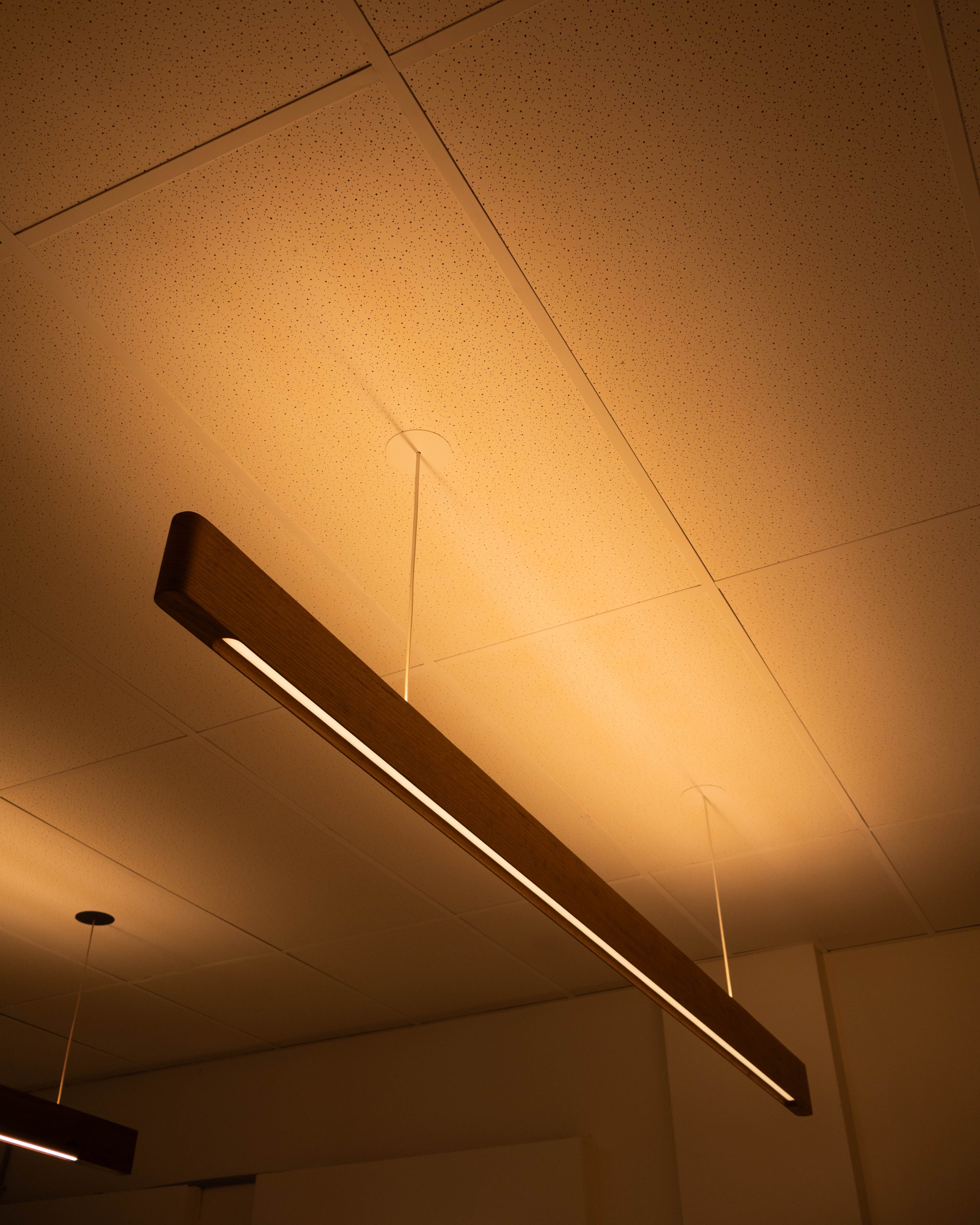 Linear Timber Pendant — Planck Lighting