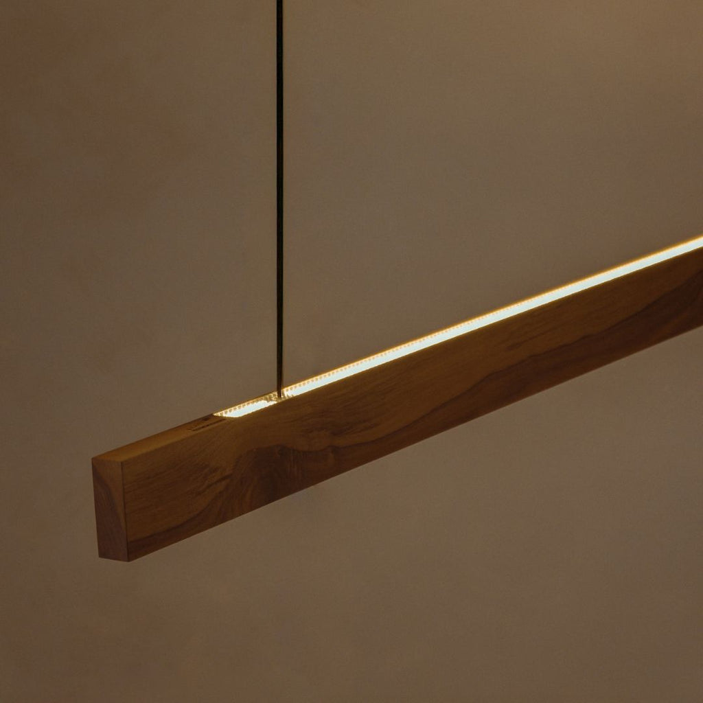 Linear Timber Pendant — Planck Lighting