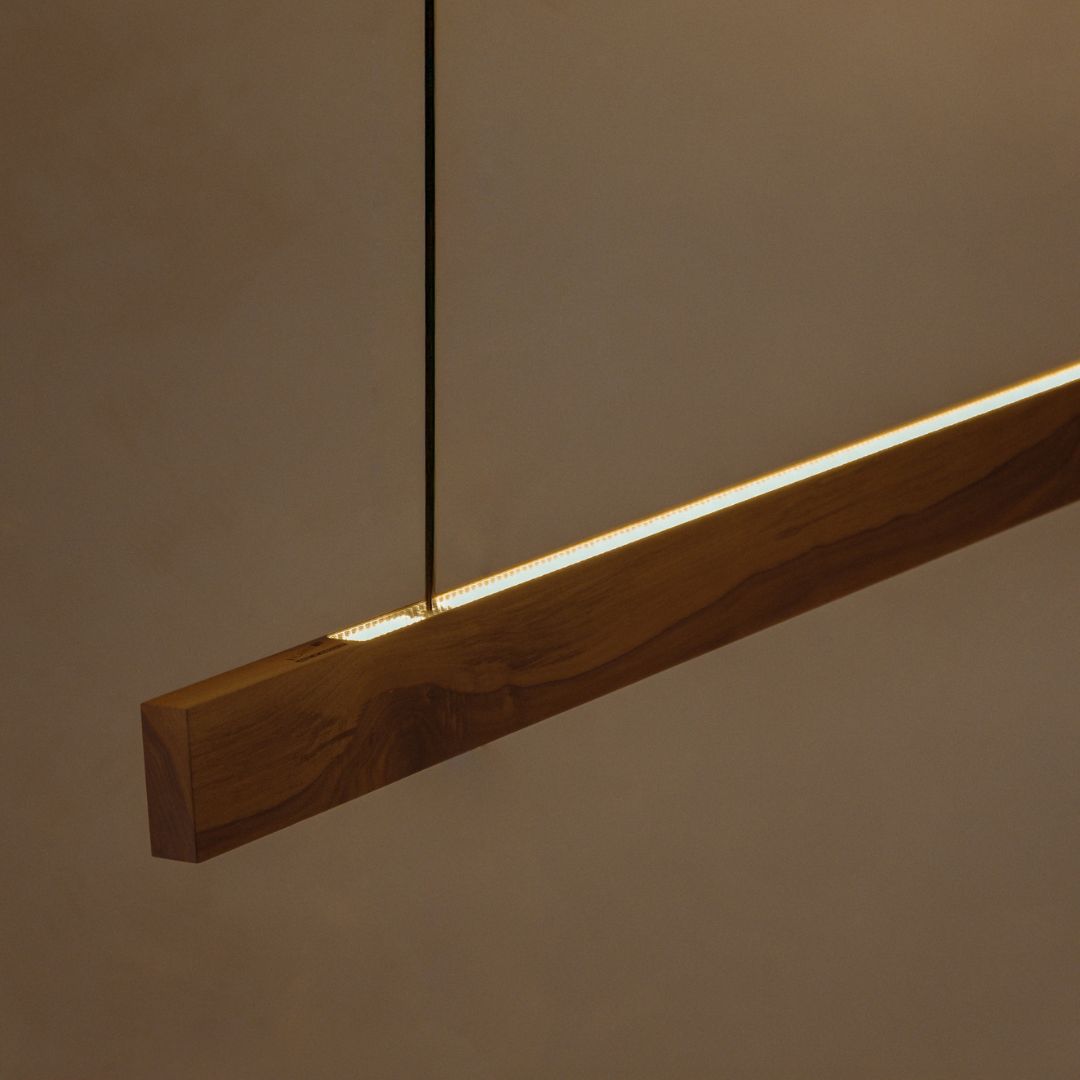 Linear Timber Pendant — Planck Lighting