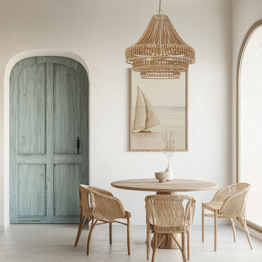 Jasper Collection - 3 Tier Rattan Chandelier