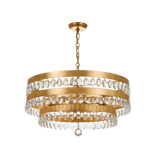 Silas Collection - 3 Tier Antique Gold Chandelier