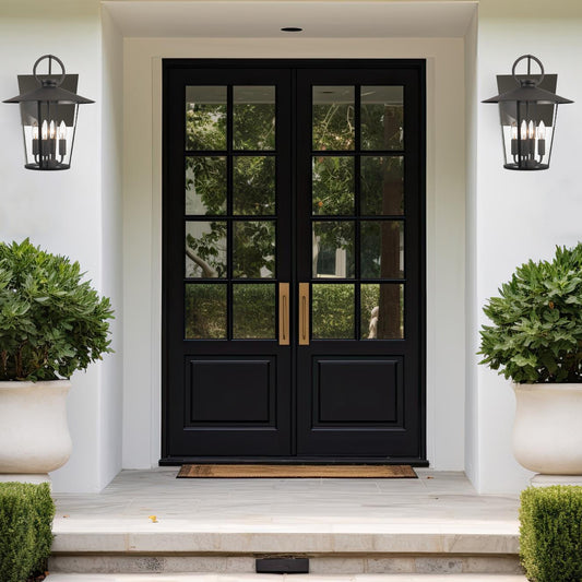 Glace Collection - Matte Black Outdoor Wall Sconce