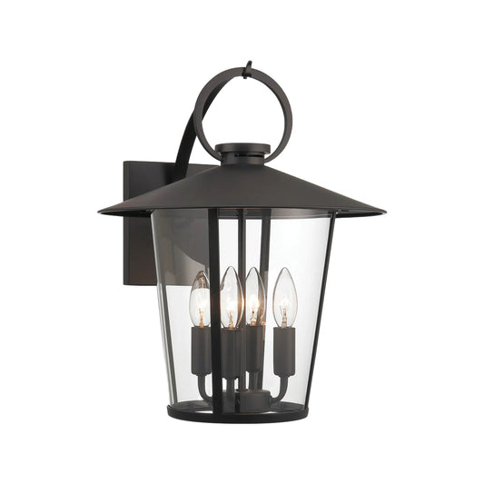 Glace Collection - Matte Black Outdoor Wall Sconce