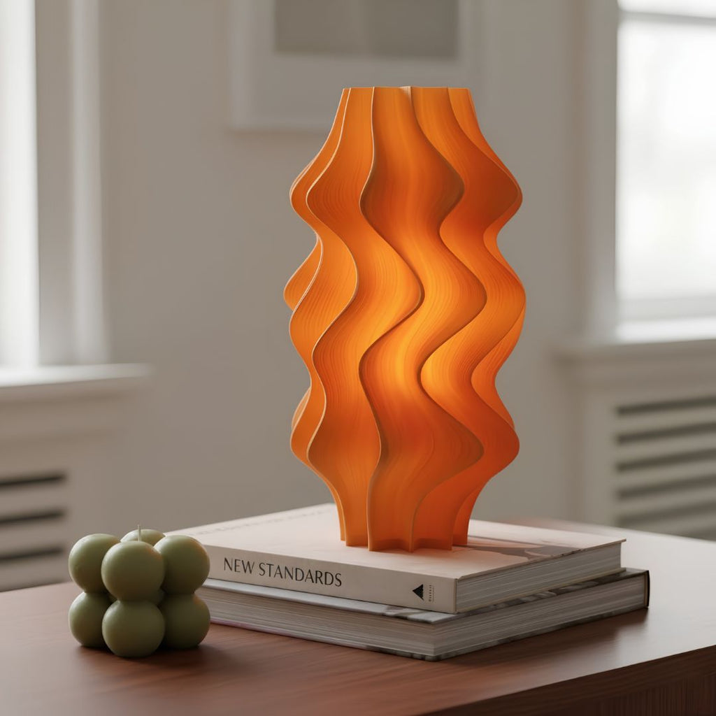 Iris Pleated Table Lamp Mandarin — Namami