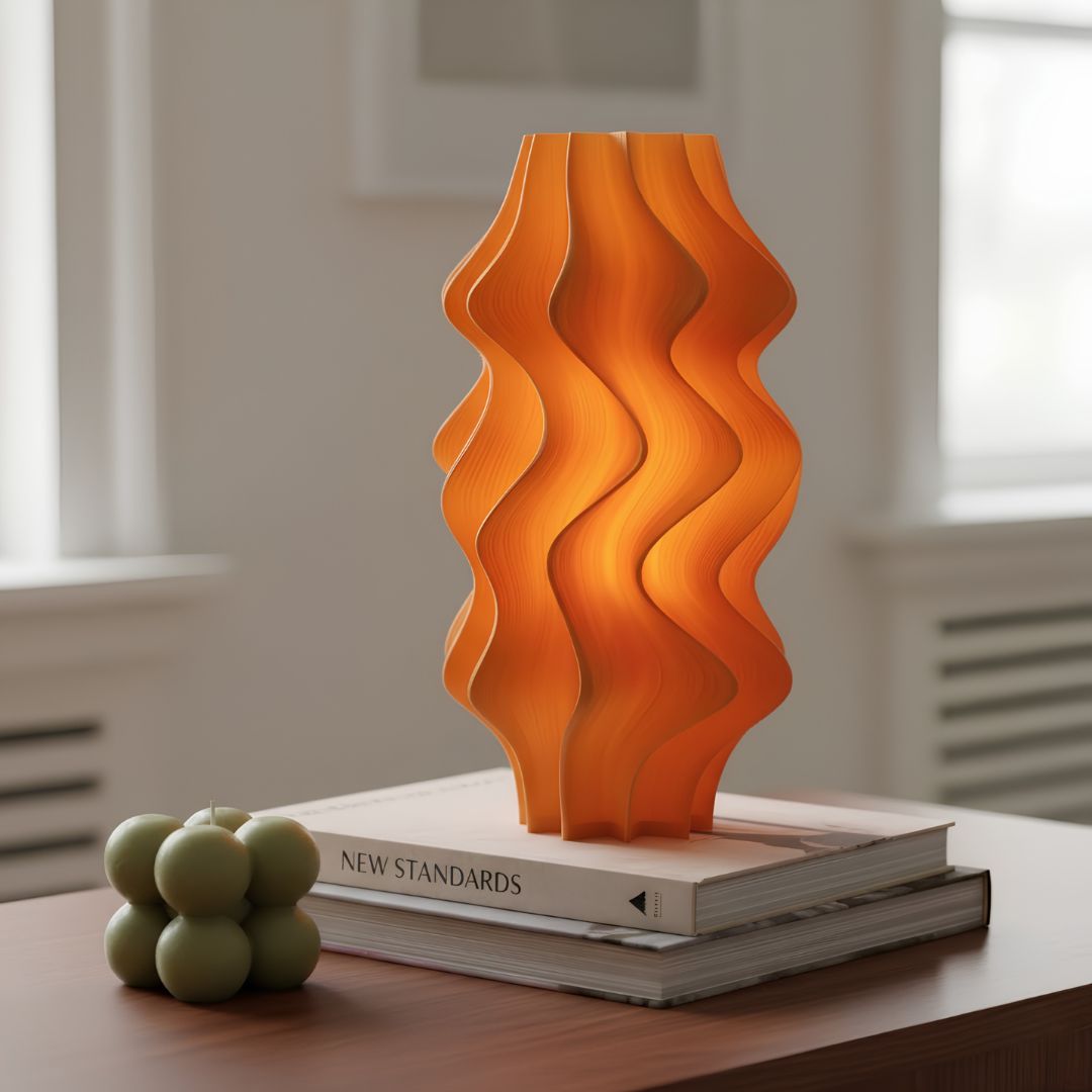 Iris Pleated Table Lamp Mandarin — Namami