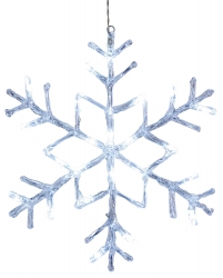 XMAS ANTARCTICA SNOWFLAKE NEUT WHT 40CM - Click for more info