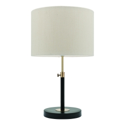 IRIS TABLE LAMP BLK/BRS - Click for more info