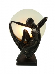 DECO LADY DANCER LAMP BRONZE - Click for more info